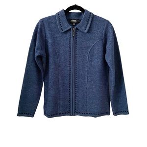 COPY - COPY - Icelandic Design Wool Zip Up Cardigan Size M